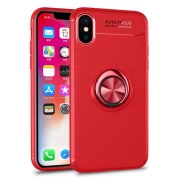 Cover med ring holder rød Iphone X Mobil tilbehør
