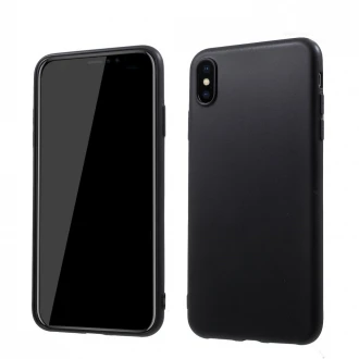 Blød tpu mobilcover Iphone XS Max mat sort