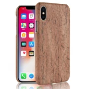 Iphone X wood mønstret cover lysebrun Mobil tilbehør