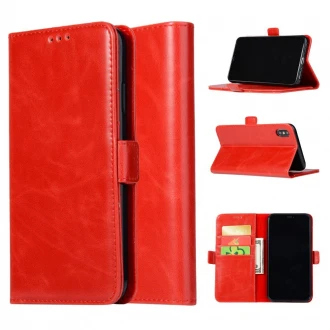Til Iphone XS Max pung cover rød