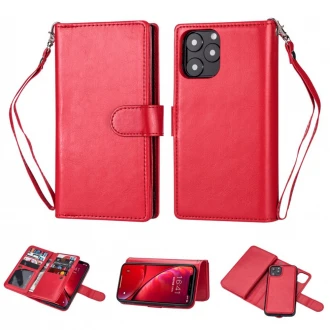 2 i 1 pung cover til Iphone 11 rød
