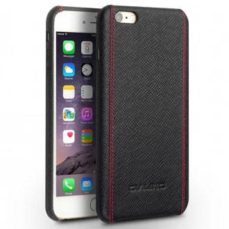 Til Iphone 6 - 6S cover håndlavet luksus læder sort/rød