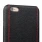 Iphone 6 - 6S cover håndlavet luksus læder sort/rød, Iphone 6 covers