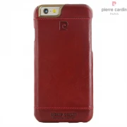 Iphone SE, 5S cover Pierre Cardin wax design læder rød Mobiltelefon tilbehør
