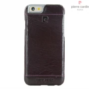 Iphone SE, 5S cover Pierre Cardin wax design læder mørkelilla Mobiltelefon tilbehør