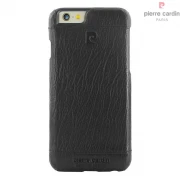 Iphone 6, 6S cover Pierre Cardin wax design læder sort Mobiltelefon tilbehør