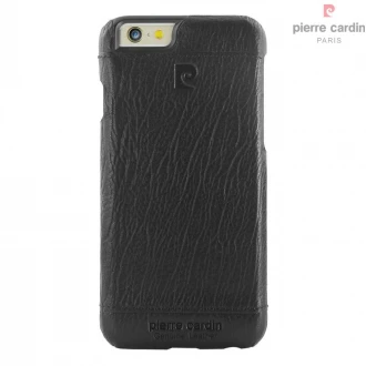 Iphone 6, 6S bag cover Pierre Cardin wax design ægte læder sort