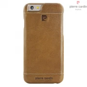 Iphone 6, 6S cover Pierre Cardin wax design læder khaki Mobiltelefon tilbehør