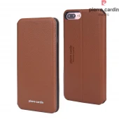 Iphone 7 plus / 8 plus etui Pierre Cardin design brun