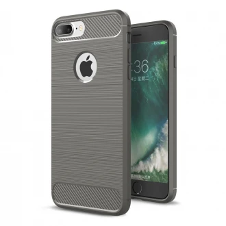 Iphone 7 Plus cover grå armor brush carbon, iphone 7 plus cover og Mobil tilbehør hos leveso.dk