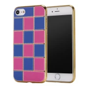Leveso.dk Iphone 7 cover square blå-rosa Mobiltelefon tilbehør