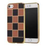 Stilfuld Iphone 7 cover square brun-sort Mobiltelefon tilbehør Leveso.dk