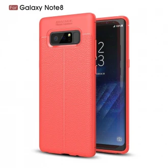 Til Samsung Galaxy Note 8 cover blød tpu læder rød