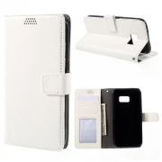 SAMSUNG GALAXY S7 EDGE læder pung cover, hvid Mobiltelefon tilbehør