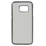 Til SAMSUNG GALAXY S7 bag cover i split læder, hvid Mobiltelefon tilbehør