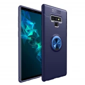 Galaxy Note 9 cover med ring holder blå