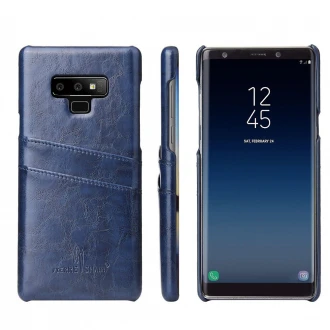 Samsung Galaxy Note 9 cover case med kortholder blå
