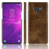 Galaxy Note 9 stilfuld læder case mørkebrun