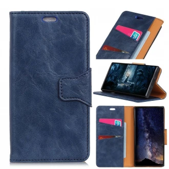 Elegant læder etui Samsung Galaxy J6+ (2018) blå