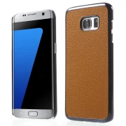SAMSUNG GALAXY S7 EDGE bag cover i split læder, brun Mobiltelefon tilbehør