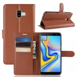 Galaxy J6+ (2018) Igo flip cover brun