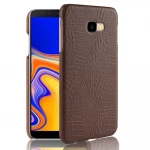 Galaxy J4 plus 2018 cover case croco brun