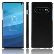 Viser Elegant læder case Galaxy S10 sort