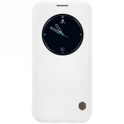 SAMSUNG GALAXY S7 EDGE business læder cover med rundt vindue hvid, Mobil tilbehør