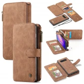 2 i 1 cover med multi lommer Galaxy S10 brun
