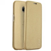 SAMSUNG GALAXY S7 EDGE ledream læder cover guld, Mobiltelefon tilbehør 