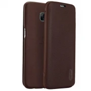 SAMSUNG GALAXY S7 EDGE ledream læder cover brun, Mobiltelefon tilbehør 