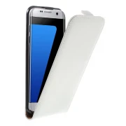 SAMSUNG GALAXY S7 EDGE cover vertikal flip hvid Mobil tilbehør