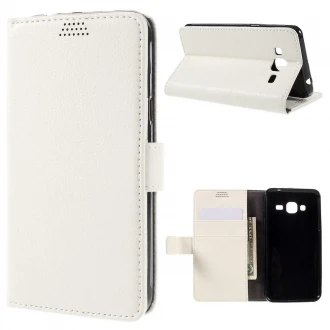 Til SAMSUNG GALAXY J3 cover pung hvid