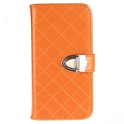 SAMSUNG GALAXY J3 cover pung blank orange Mobiltelefon tilbehør
