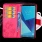 Samsung Galaxy S8 Plus pu læder cover rosa med mønster og lommer, Samsung mobil tilbehør