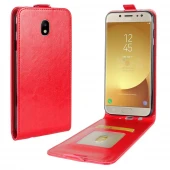 Galaxy J5 2017 vertikal flip cover rød