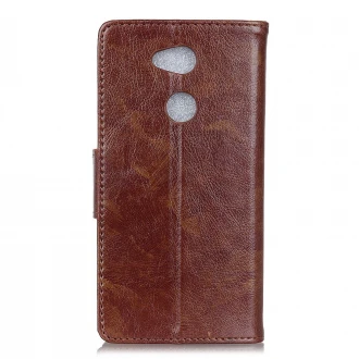 Klassisk læder cover til Sony xperia L2 brun