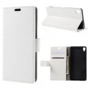 SONY XPERIA XA cover etui med kort lommer hvid Leveso Mobil tilbehør