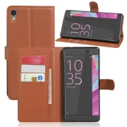 SONY XPERIA XA ULTRA etui - cover m lommer brun Mobiltelefon tilbehør