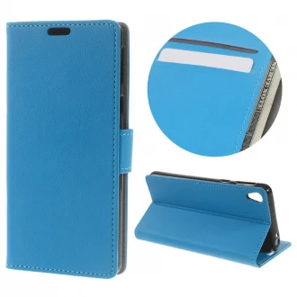 SONY XPERIA E5 cover med kort lommer blå