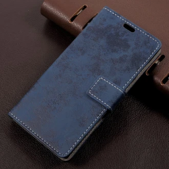 til Sony Xperia L1 flip cover i retro stil blå