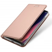 Slim flip cover med lomme LG V30 rosaguld