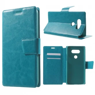 LG G5 læder cover med lommer blå