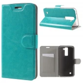 LG K8 læder cover med lomme, blå