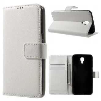 Til LG X Screen etui med lommer hvid