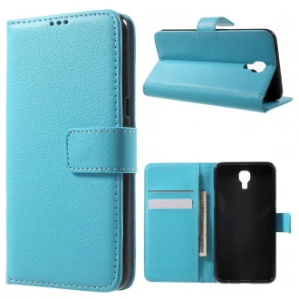 Til LG X Screen etui med lommer blå
