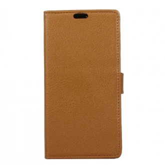 Til LG K8 2017 flip cover med lommer brun