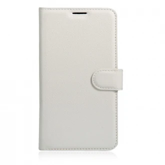til LG K10 2017 klassisk flip cover hvid