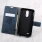 til LG K10 2017 flip cover i retro stil blå Mobilcover