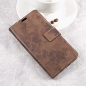 LG K10 2017 flip cover i retro stil brun